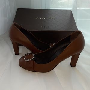 Classic Tan Gucci Pumps